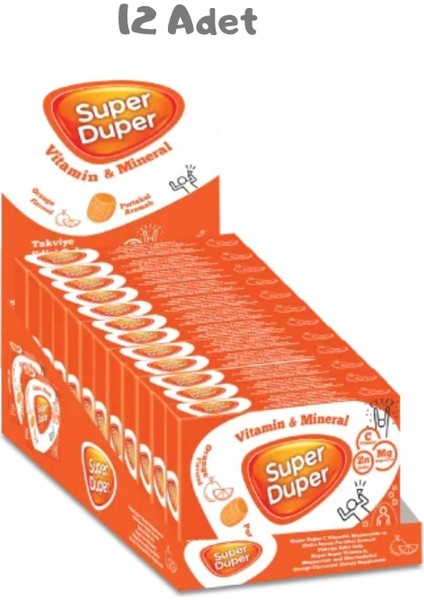 Portakal Vitamin Mineral Bonbon 4 gr x 14 Adet - 12 Adet Kutulu