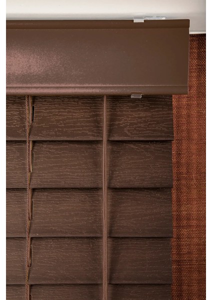 Dark Brown Ahşap Jaluzi Serisi (AJ635) Ahşap Jaluzi Perde Koyu Kahverengi