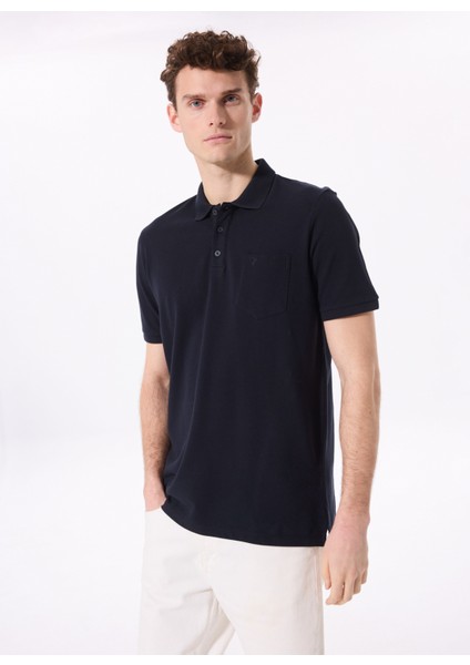 Lacivert Erkek Cepli Polo T-Shirt