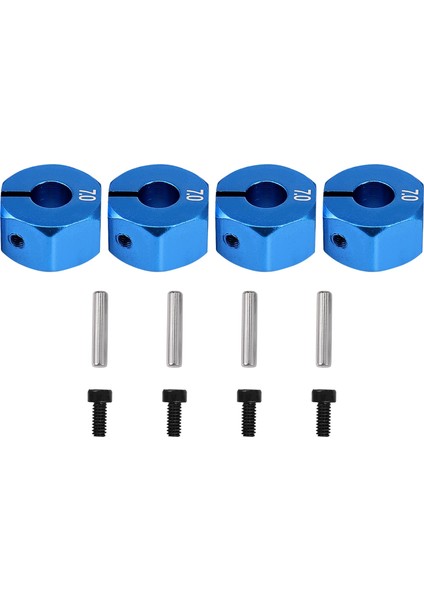 Rc Mavi Alüminyum 7.0 Tekerlek Altıgen 12MM Sürücü Pimli Vidalar 4p Hsp Hpı Tamiya Ca (Yurt Dışından)