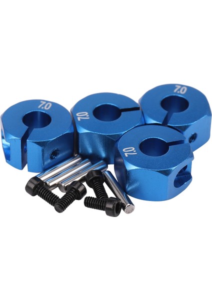 Rc Mavi Alüminyum 7.0 Tekerlek Altıgen 12MM Sürücü Pimli Vidalar 4p Hsp Hpı Tamiya Ca (Yurt Dışından)
