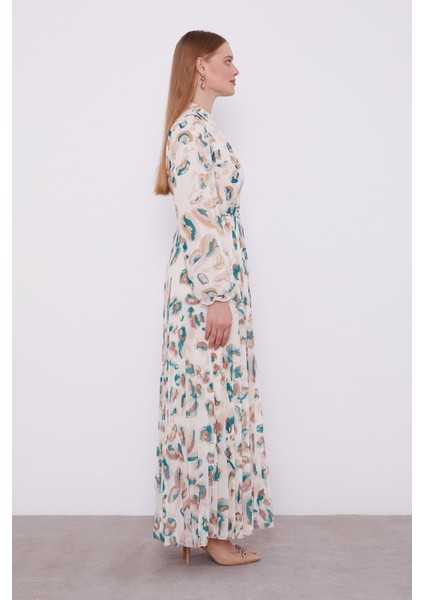 Zümrüt Fırfır Kol Detaylı Elbise fiyatları