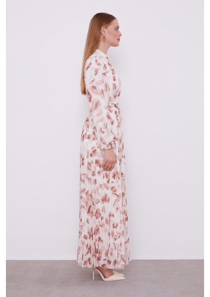 Somon Fırfır Kol Detaylı Elbise fiyatları