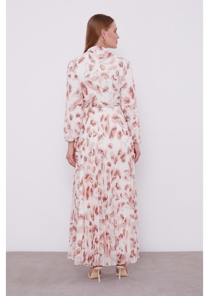 Somon Fırfır Kol Detaylı Elbise fırsatları