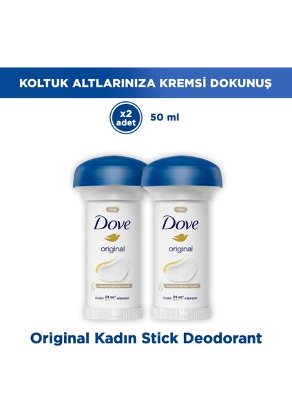 Original Kadın Stick Deodorant 1/4 Nemlendirici Krem Yeni 50 ml X2