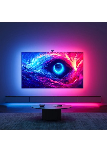 Glow T1 Akıllı Şerit LED Işık | Tv Senkron, Sese Duyarlı, Renkli Ambiyans Aydınlatma 70-75 Inch Tv'ler ile Uyumludur