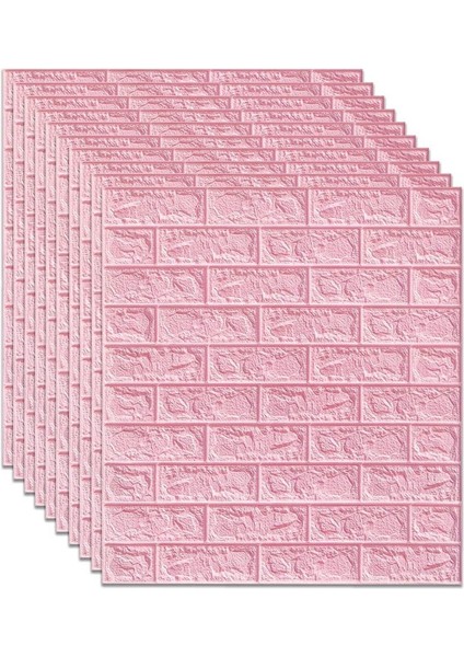 NW03 Pembe Tuğla Kendinden Yapışkanlı Yumuşak Esnek Duvar Paneli modelleri