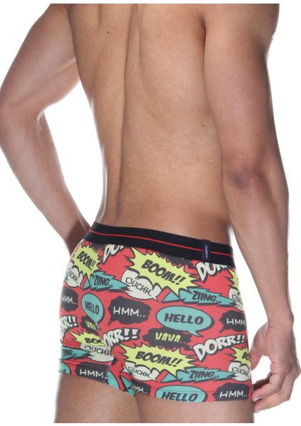 Kırmızı Dijital Baskı Desenli Erkek Boxer fiyatları