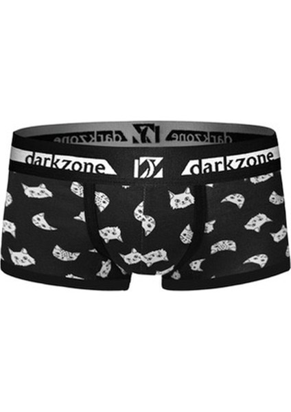 Desenli Siyah Erkek Boxer