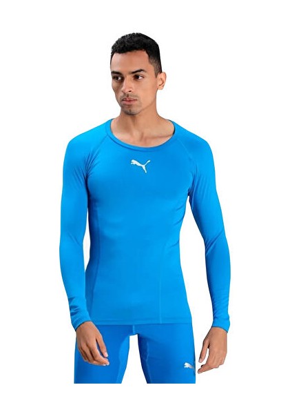 Liga Baselayer Tee Ls Erkek Futbol Uzun Kollu Antrenman Üstü 65592002 Mavi