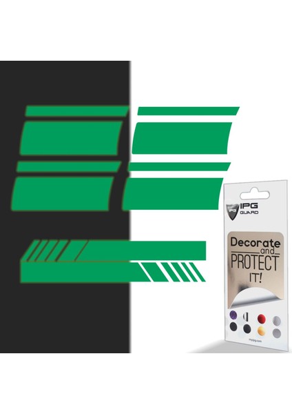 18-21 Inch Için Jant ve Dikiz Aynası Sticker Seti (6 Parça) – Jantlar Dekoratif Etiket Sticker - Reflektif Yeşil fiyatları