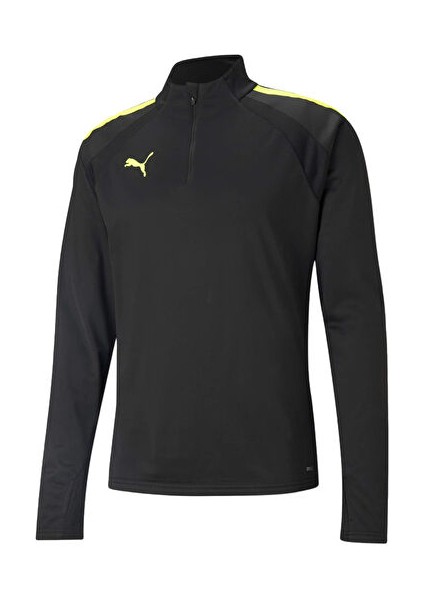 Teamliga 1/4 Zip Top Erkek Futbol Antrenman Uzun Kollu Tişört 65723640 Siyah