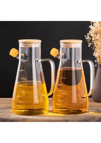 2’li Borosilikat Cam Yağdanlık & Sirkelik Seti – Vakum Kapaklı, 900 Ml, Bambu Stantlı | Masterchef Stil Mutfak Sunumu fiyatları