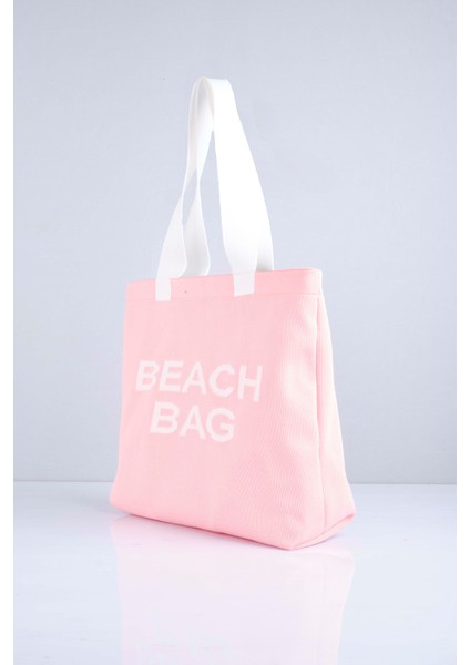 Beach Bag Yazılı Triko Plaj Çantası fırsatları