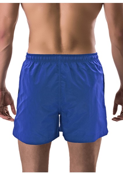 Bağcıklı Düz Mavi Erkek Şort Mayo modelleri