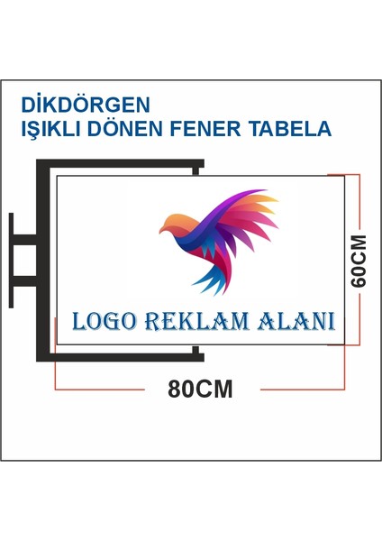 Dikdörgen Dönen Işıklı Fener Tabela