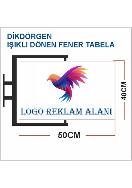 Dikdörgen Dönen Işıklı Fener Tabela