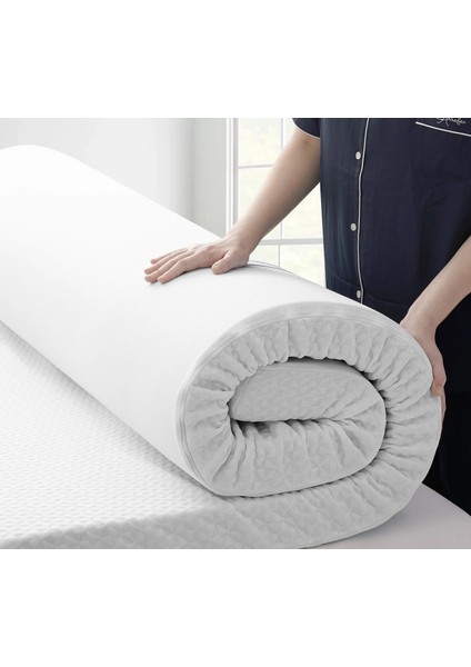 Ortopedik %100 Visco Uyku Pedi,yatak Korucucusu ,kalınlığı 7cm,sert Yataklar Için, 2 Adet Yastık Kılıfı Hediyeli