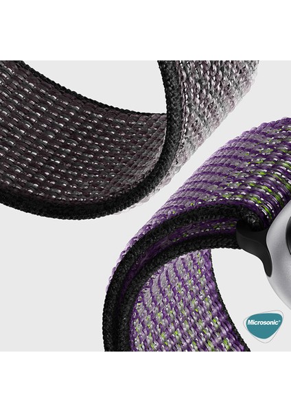 Huawei Watch 5 46MM Hasırlı Kordon Woven Sport Loop Kırmızı