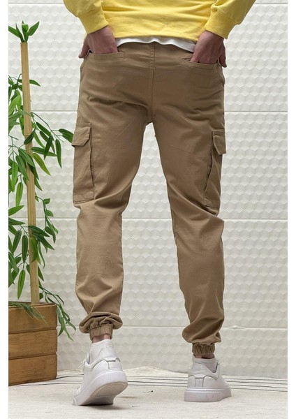 Erkek Beli Lastikli Likralı Kargo Cepli Gabardin Pantalon indirimleri