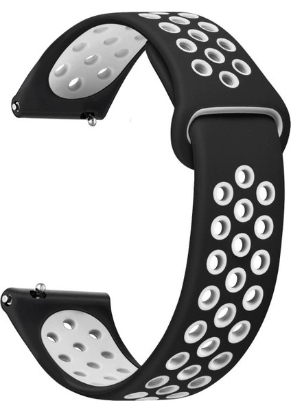 Huawei Watch 5 46MM Rainbow Gently Band Kordon Siyah Beyaz