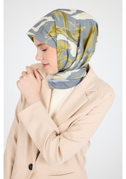 Gri Yaprak Desen Eşarp 3004 fiyatları