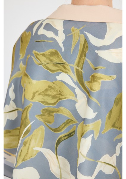 Gri Yaprak Desen Eşarp 3004 fırsatları