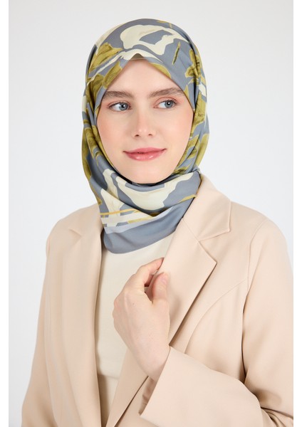 Gri Yaprak Desen Eşarp 3004 indirimleri