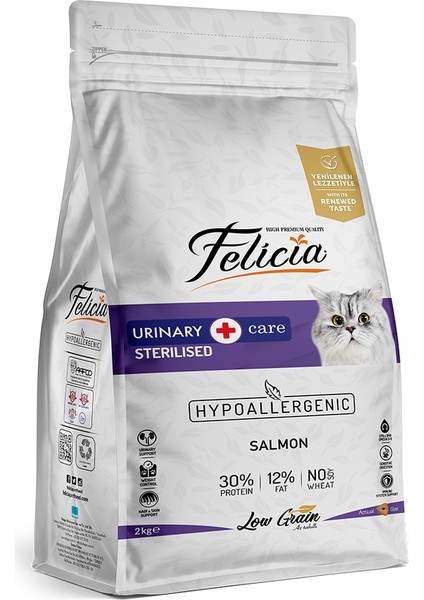 2 Kg Somonlu Az Tahıllı Kısırlaştırılmış Kedi Maması Hypo
