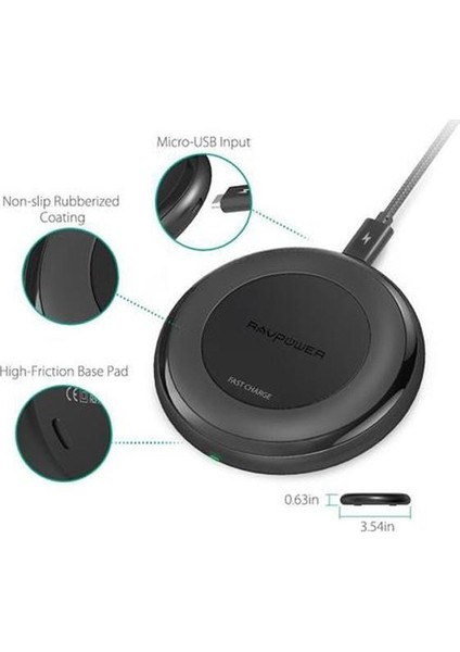 10W Qi Hızlı Kablosuz Şarj Aleti PC058 modelleri