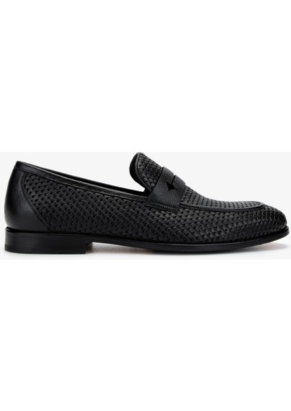 Erkek Hakiki Deri Siyah Klasik Ayakkabı 214 VAL-031700 Erk Ayk Y25 Sıyah Ksk