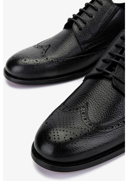Erkek Hakiki Deri Siyah Klasik Ayakkabı 183 VAL-22056 K Erk Ayk Y25 Sıyah modelleri