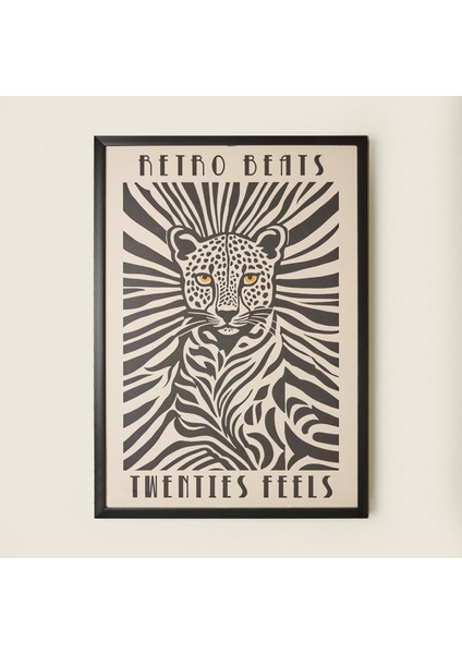 Deco Leopar Tablo - Beyaz / Siyah - 50X70 cm fiyatları