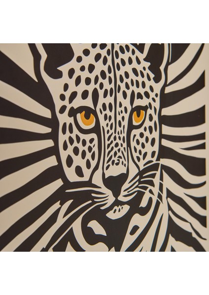 Deco Leopar Tablo - Beyaz / Siyah - 50X70 cm fırsatları