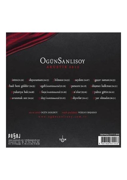 Dikkat CD Ogün Sanlısoy – Akustik 2012