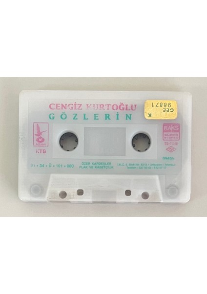 Cengiz Kurtoğlu Gözlerin Kaset (Kartonet Yoktur Sadece Kasettir Dönem Kağıt Baskı Kaset)