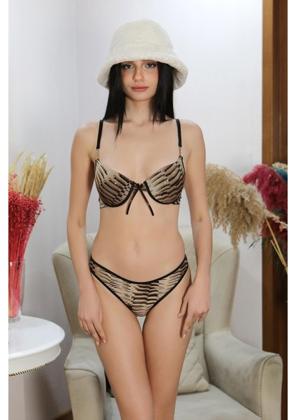 Kadın Destekli Sütyen Takım 3598 Vizon fiyatları