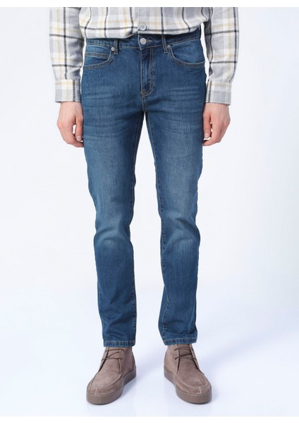 Clk 03 Skinny Fit Düz Mavi Erkek Denim Pantolon fiyatları