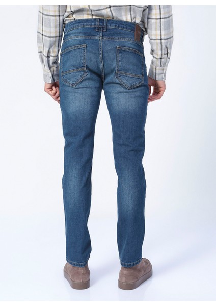 Clk 03 Skinny Fit Düz Mavi Erkek Denim Pantolon fırsatları