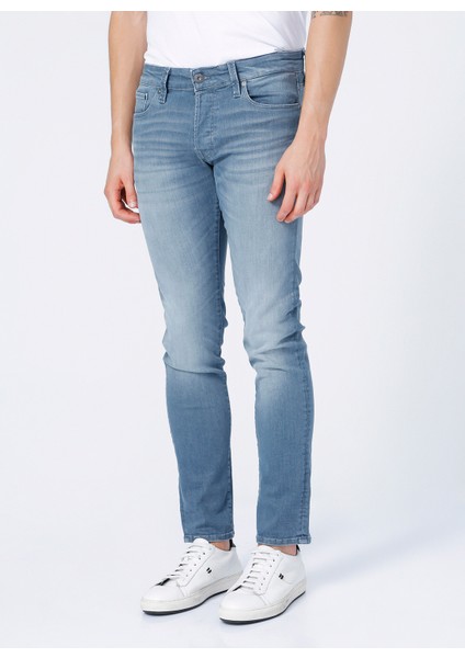 Skinny Fit Açık Mavi Erkek Denim Pantolon modelleri