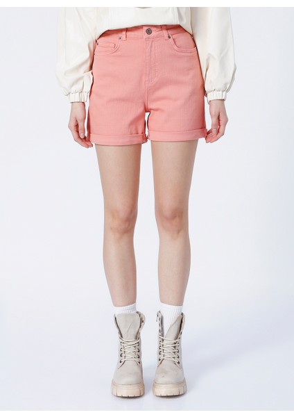 Kdsy113 Yüksek Bel Standart Kalıp Düz Pembe Kadın Mini Şort fiyatları