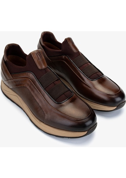 Erkek Hakiki Deri Kahverengi Sneakers & Spor Ayakkabı 383 VAL-6094 Erk Ayk Y25 Kahve Slvr fiyatları