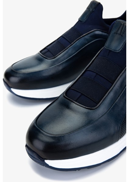Erkek Hakiki Deri Lacivert Sneakers & Spor Ayakkabı 383 VAL-6094 Erk Ayk Y25 Lacı Slvr modelleri