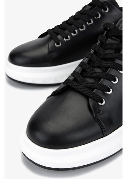 Erkek Hakiki Deri Siyah Sneakers & Spor Ayakkabı 381 VAL-19669 Erk Ayk Y25 Sıyah modelleri