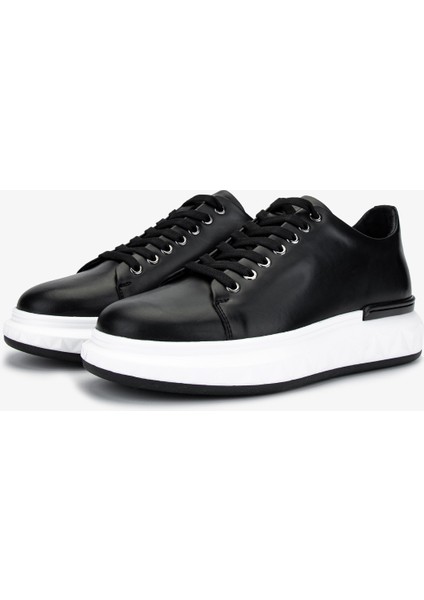 Erkek Hakiki Deri Siyah Sneakers & Spor Ayakkabı 381 VAL-19669 Erk Ayk Y25 Sıyah fırsatları