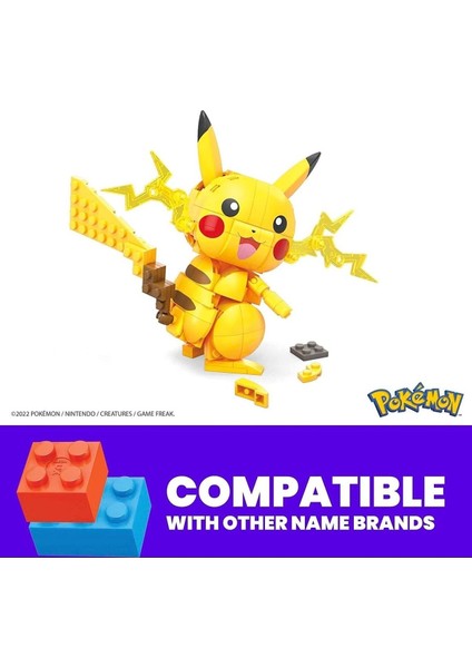 Mega Construx Pokémon - Asortili Figürler, 6 Yaş ve Üzeri Için Ideal Yapı Oyuncakları - Pikachu modelleri
