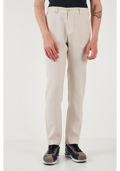 U.s. Polo Carrot Fit Normal Bel Daralan Paça Keten Pantolon Erkek Pantolon G081SZ0782106438