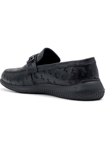 M211 Hakiki Deri Erkek Loafer Ayakkabı Siyah fırsatları