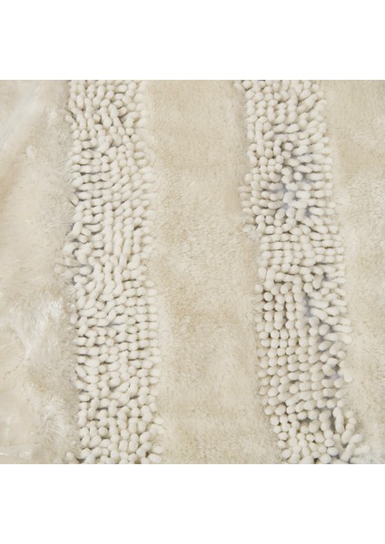 Soft Line 2'li Banyo Paspası - Krem - 60X90 cm + 45X60 cm