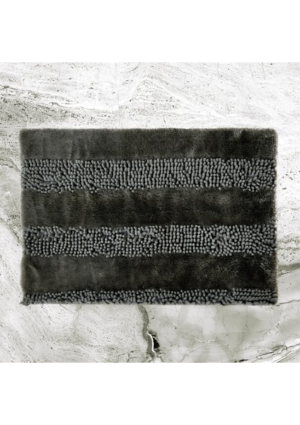 Soft Line 2'li Banyo Paspası - Antrasit - 60X90 cm + 45X60 cm modelleri